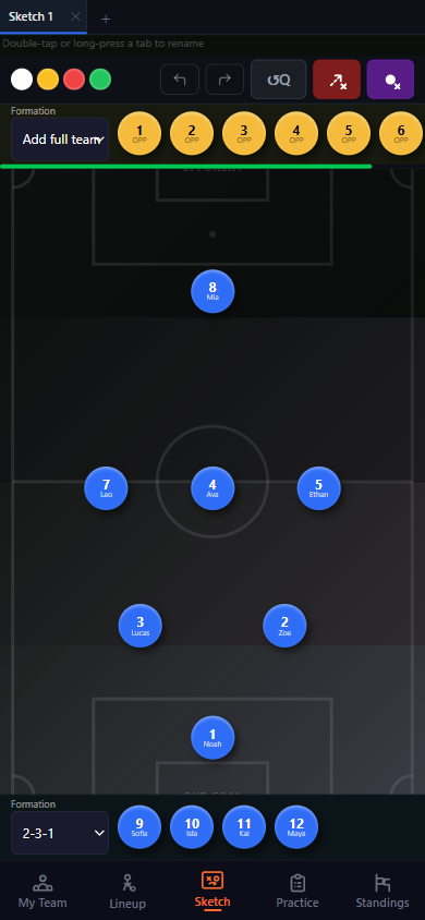 The Sketch tactical board
